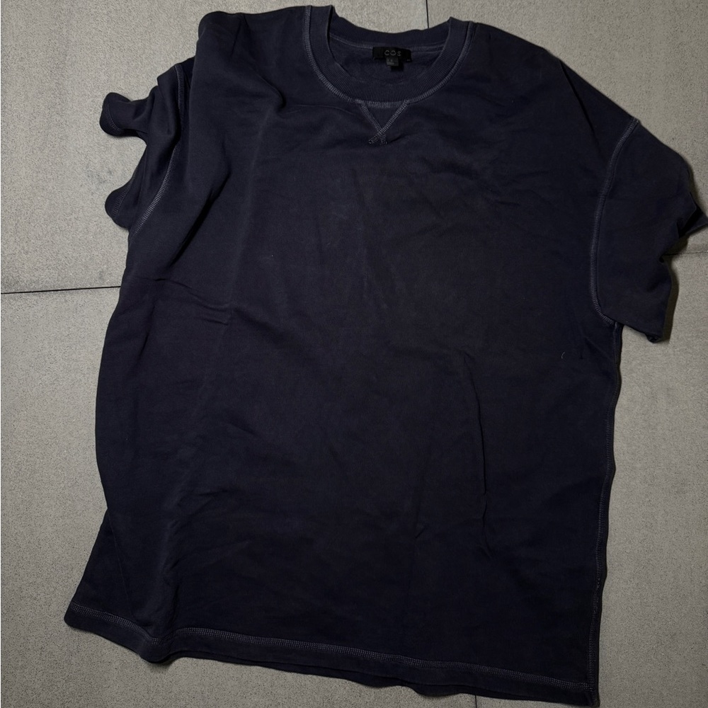 COS Men's Navy Blue T-Shirt